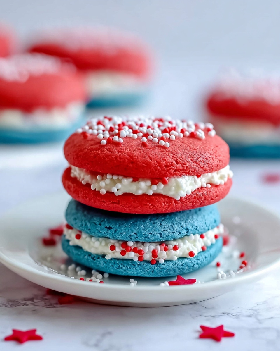 Red, White, and Blue Whoopie Pies Recipe - Recipe Image