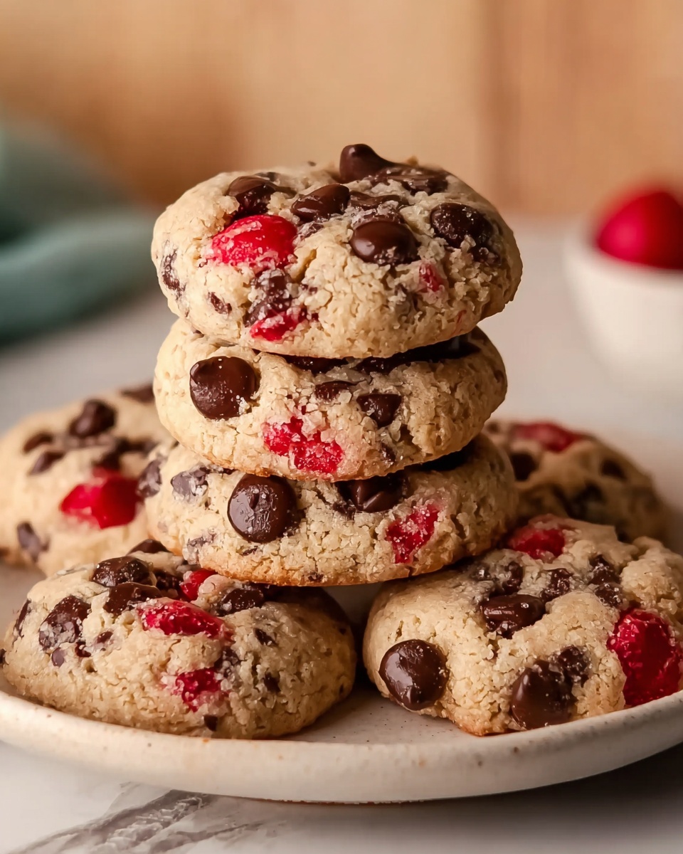 Cherry Almond Chocolate Chip Cookies Recipe - Recipe Image