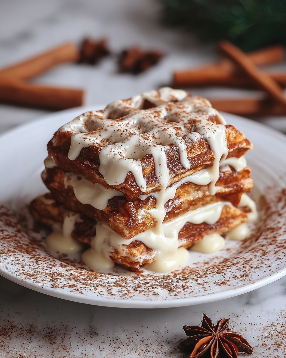 Churro Cinnamon Sugar French Toast with Cream Cheese Icing Recipe - Recipe Image