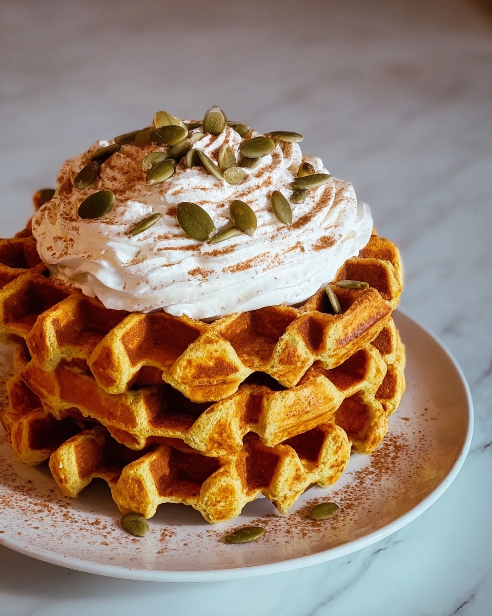 Pumpkin Protein Waffles Recipe - Recipe Image