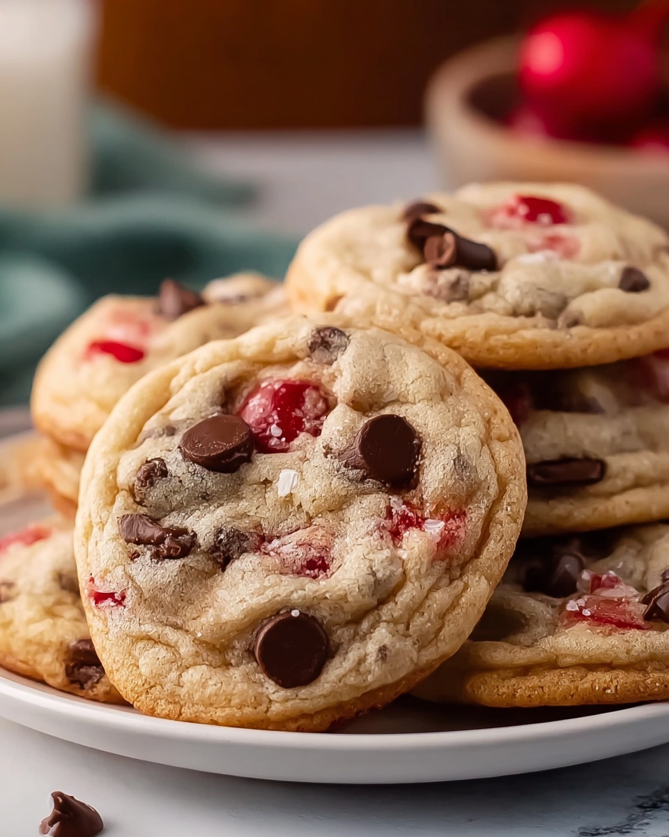 Cherry Almond Chocolate Chip Cookies Recipe - Recipe Image
