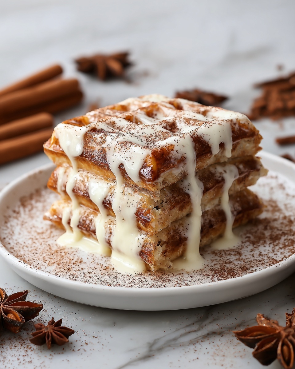 Churro Cinnamon Sugar French Toast with Cream Cheese Icing Recipe - Recipe Image